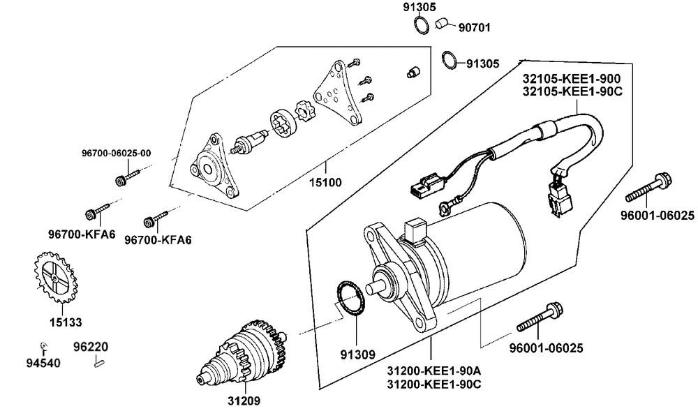 Elektrischer Anlasser & Ölpumpe