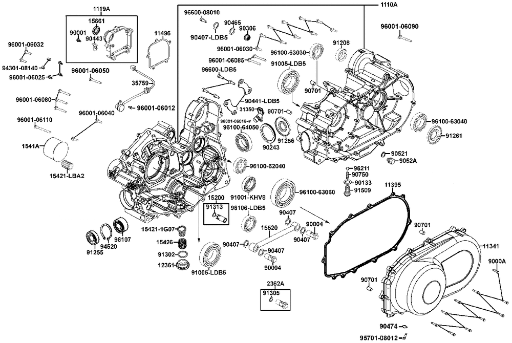 Kurbelgehäuse & Variomatikdeckel