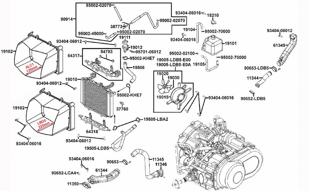 Kühlanlage & Luftschlauch-Variomatik