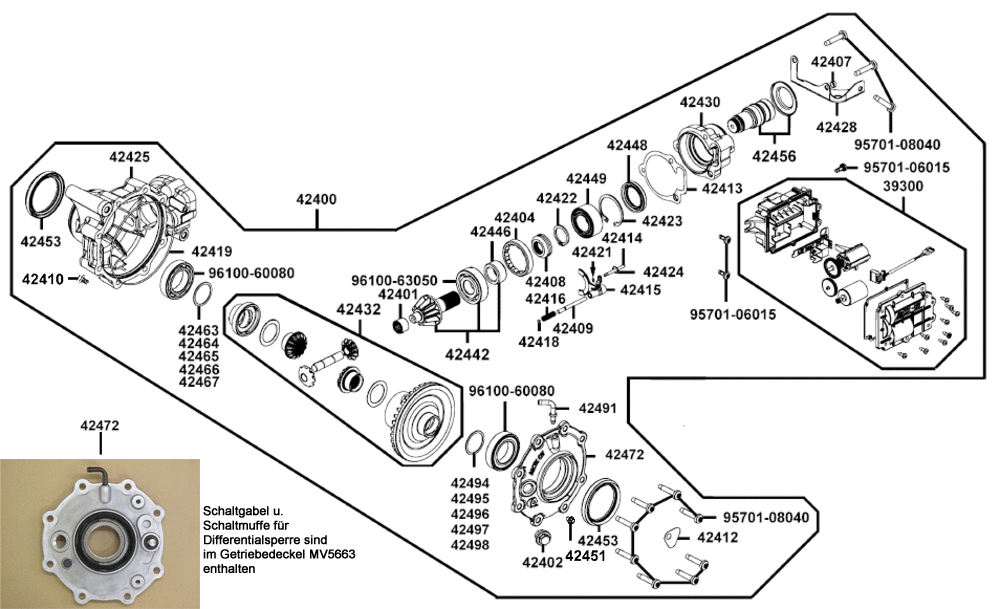 Kardangetriebe vorne