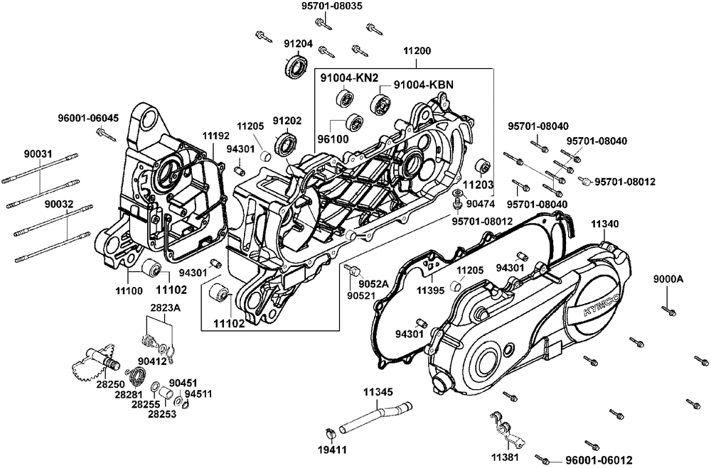 Kurbelgehäuse kpl. & Variomatikdeckel