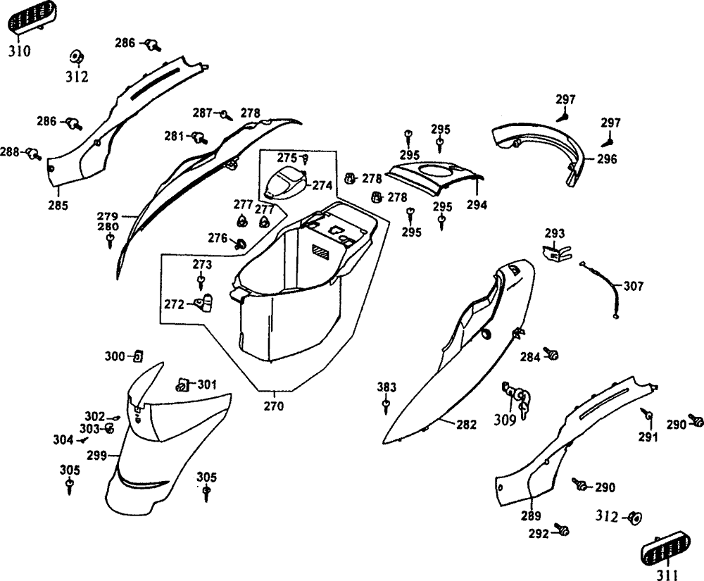 Hi. Verkleidungen, Helmbox &
