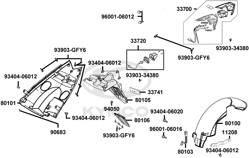 Rücklicht & hintere Radabdeckung