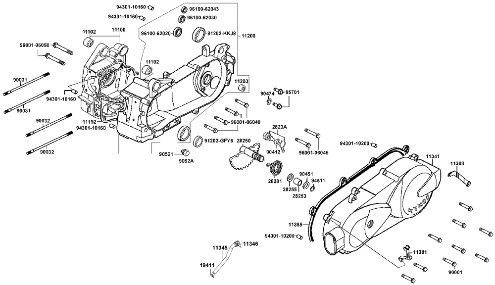 Kurbelgehäuse kpl. & Variomatikdeckel