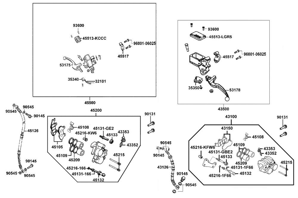 Bremshebel & Bremsschlauch vorne