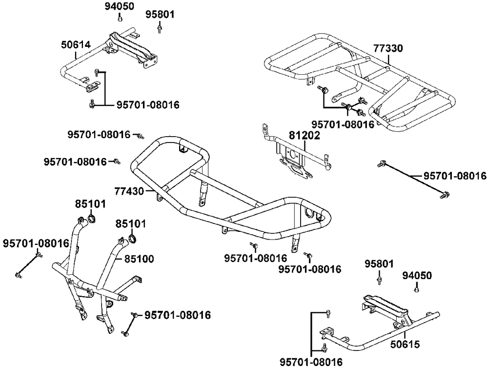 Rahmenteile / Gepäckträger