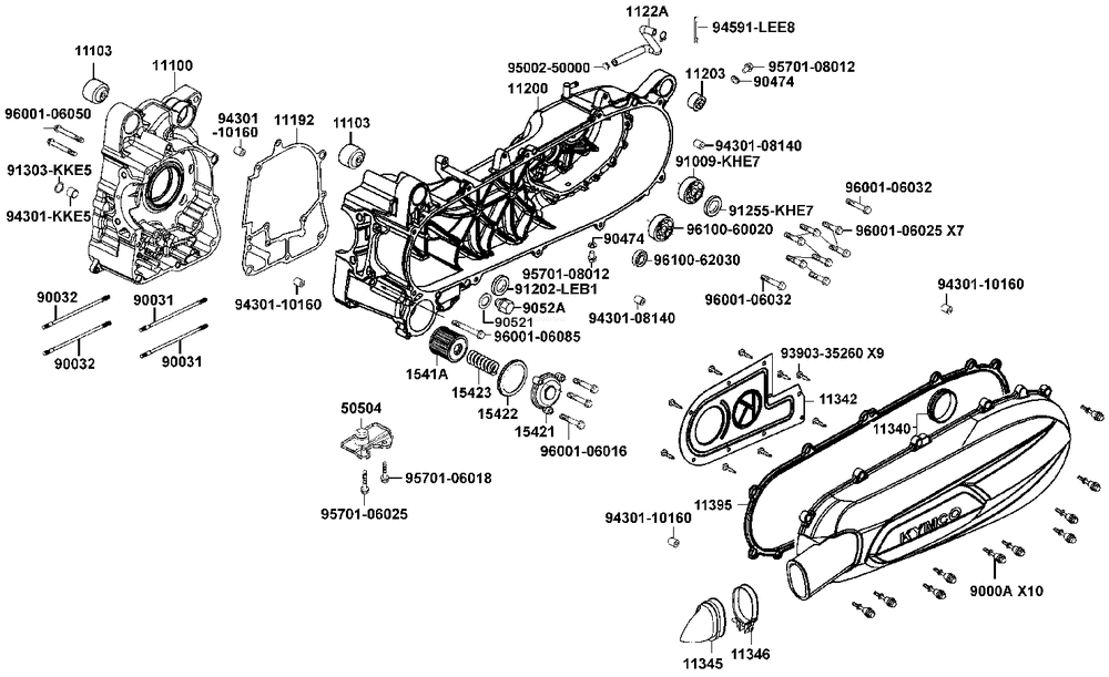 Kurbelgehäuse Variomatikdeckel
