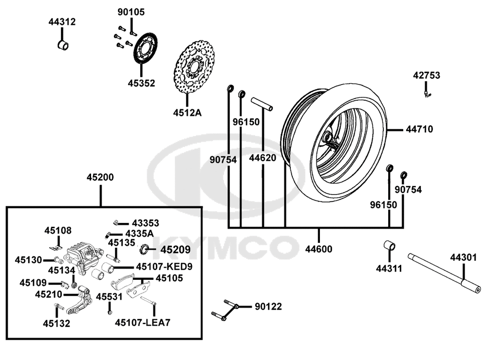 Vorderrad mit Bremse