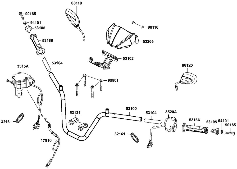 Lenker, Spiegel & Schalter