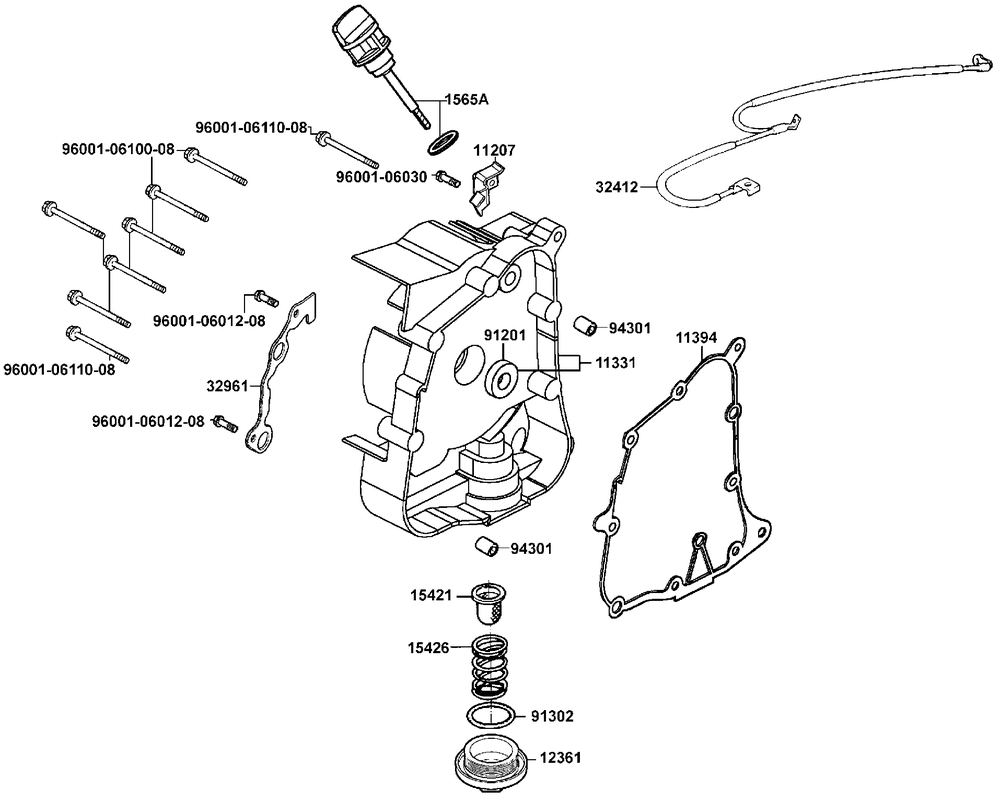 Kurbelgehäusedeckel rechts