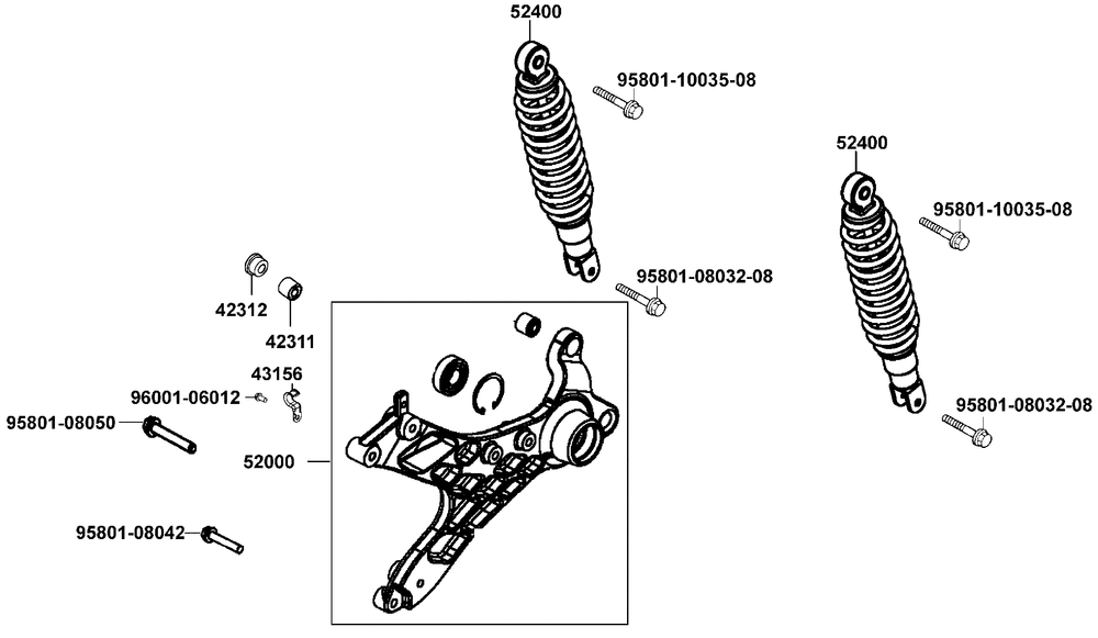 Stossdämpfer hinten