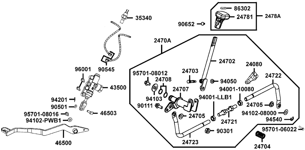 Hauptbremszylinder hinten, Fußbr