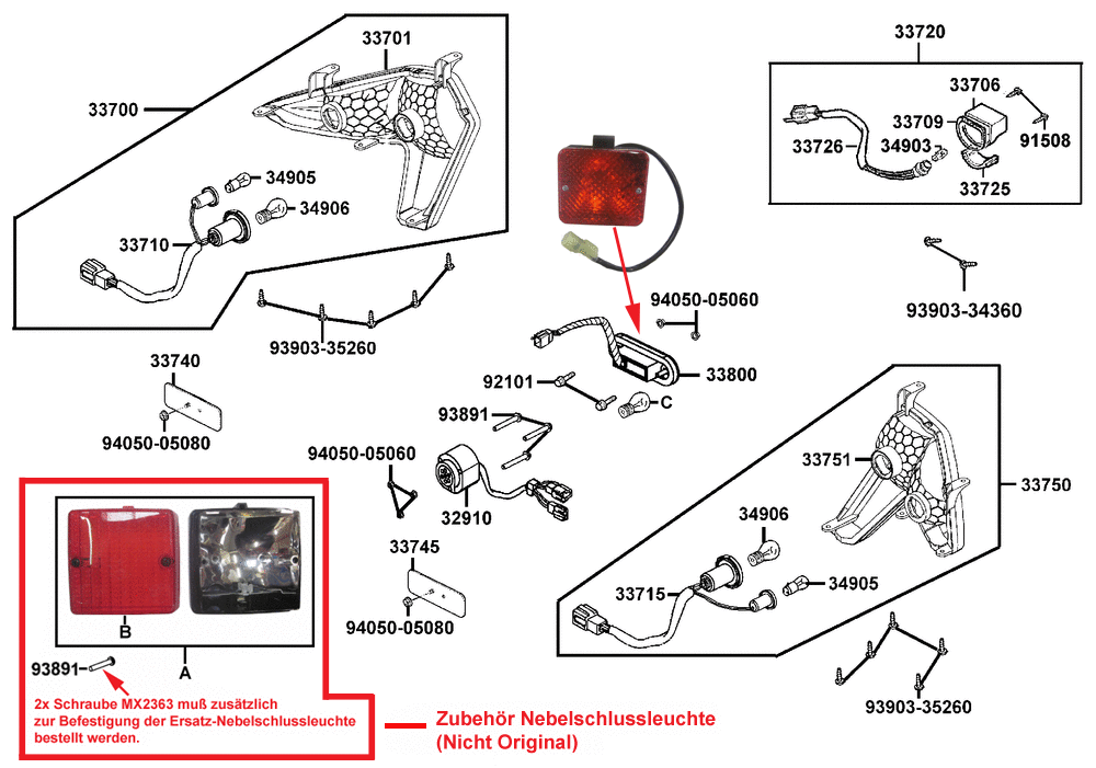 Rückleuchten & Kennzeichenleuchte