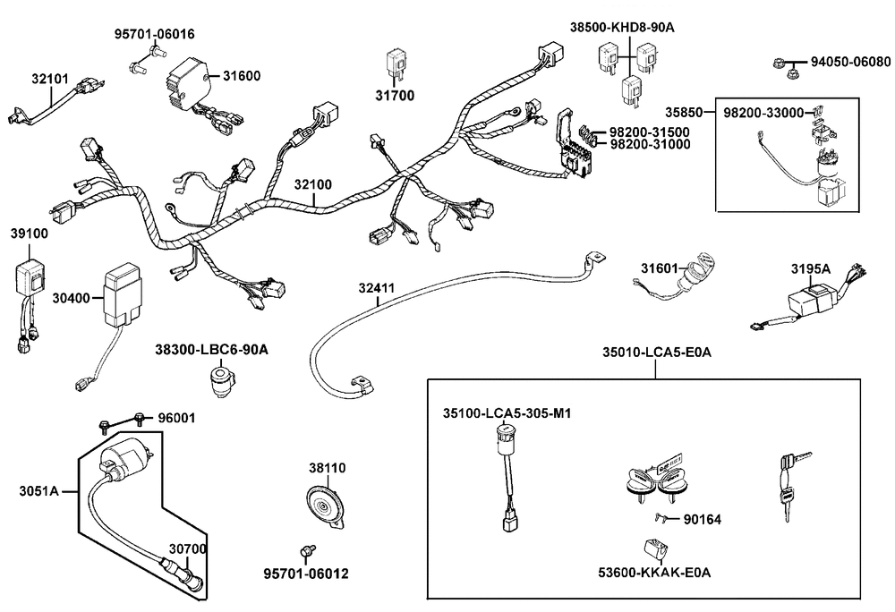 Kabelbaum, Elektrik & Schlosssatz