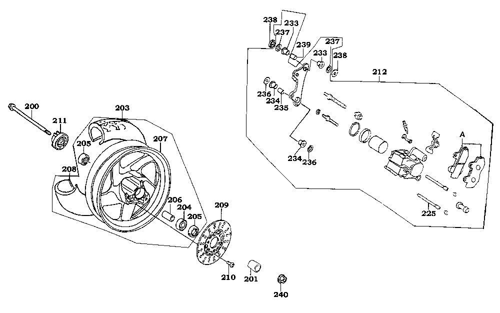 Vorderrad mit Bremse