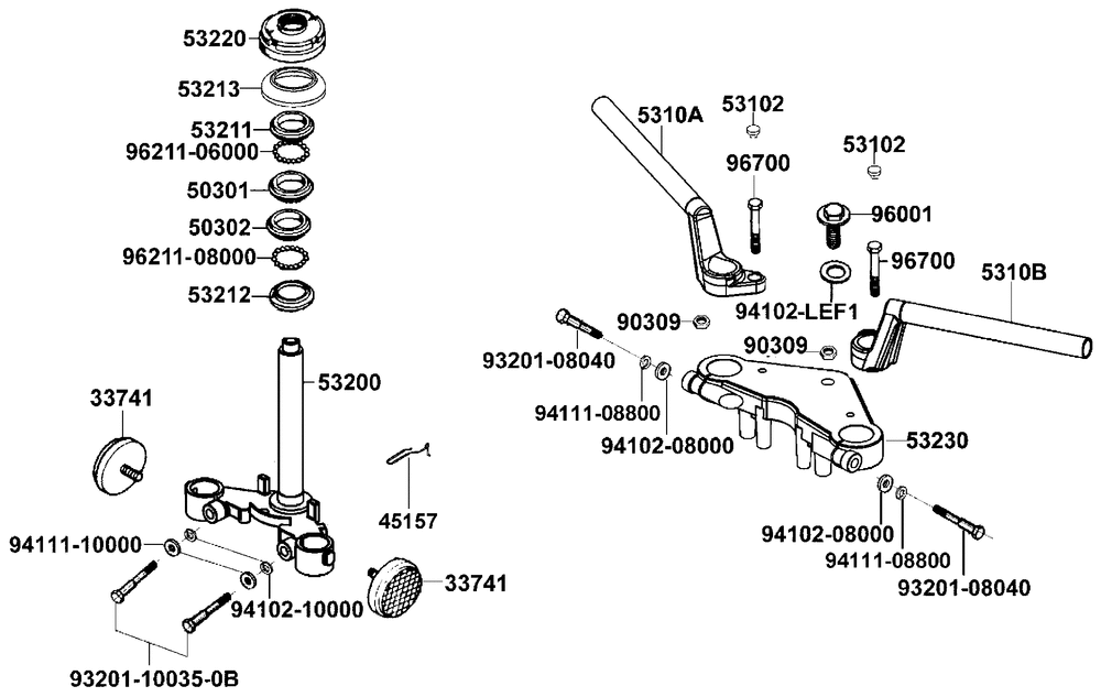 Lenker, Gabeljoch & Halter