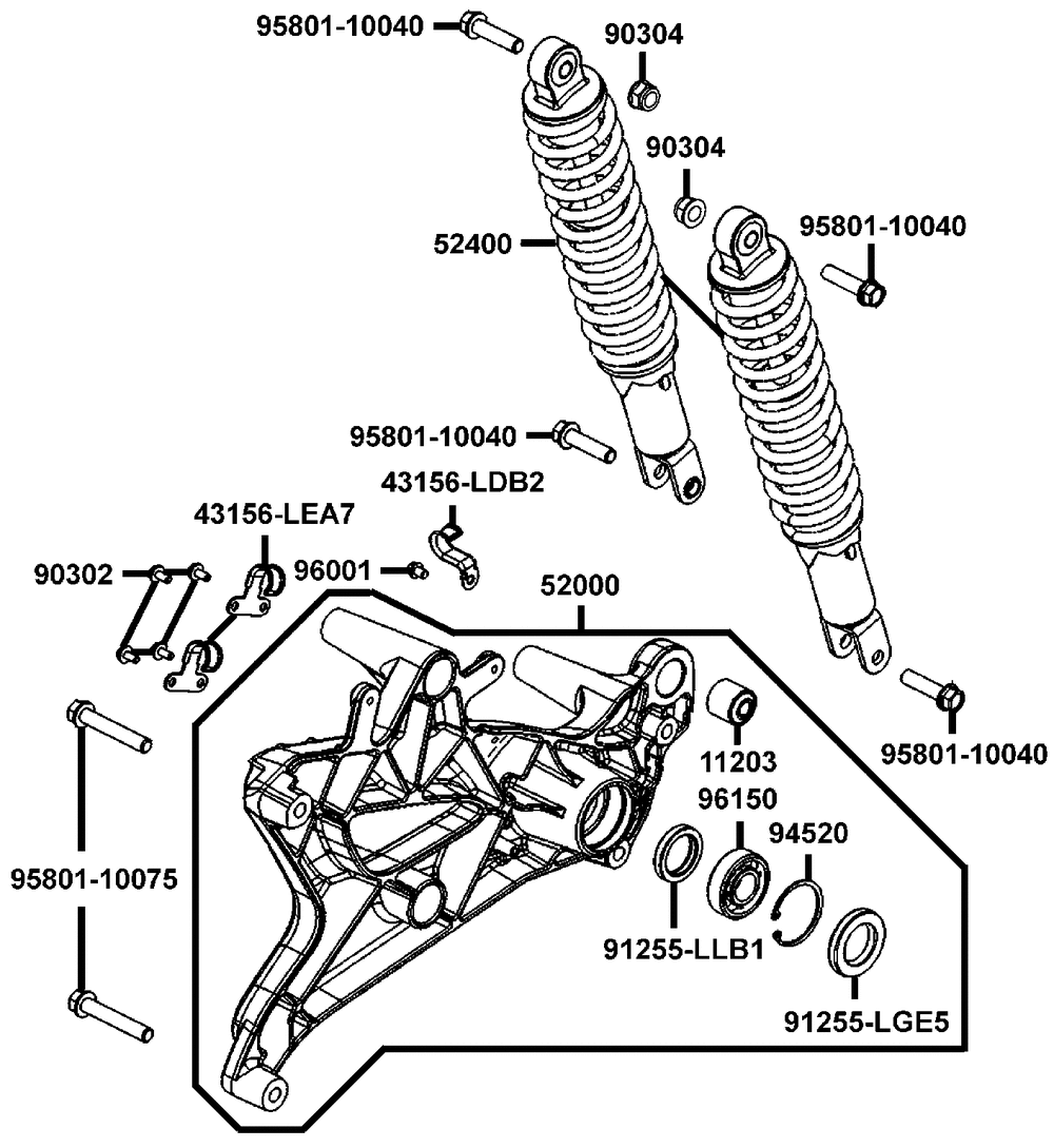 Stossdämpfer hinten