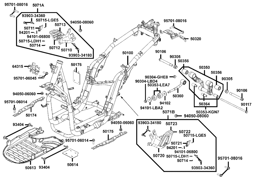 Rahmen & Motorhalter