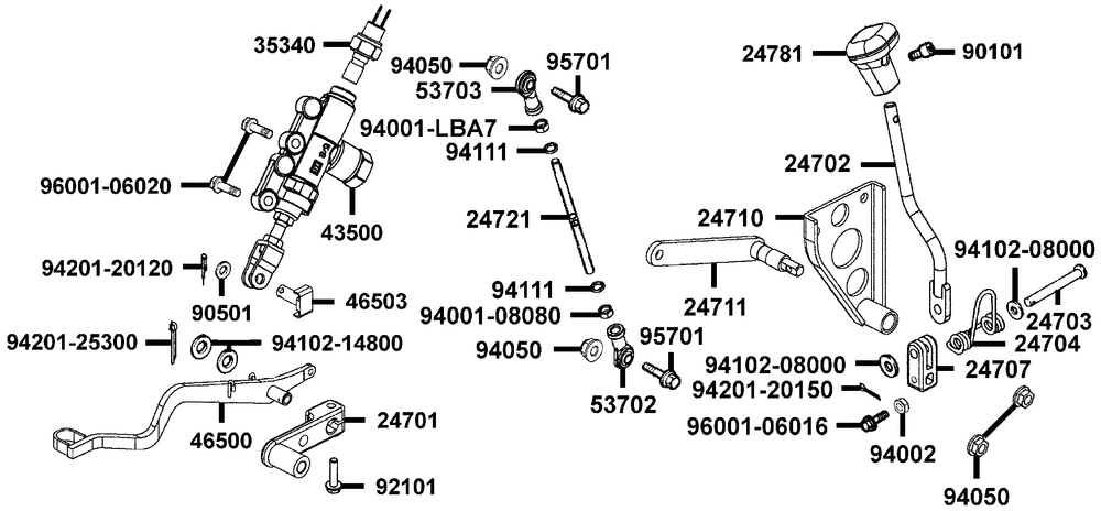 Hauptbremszylinder hinten, Fußbremse & Schaltung