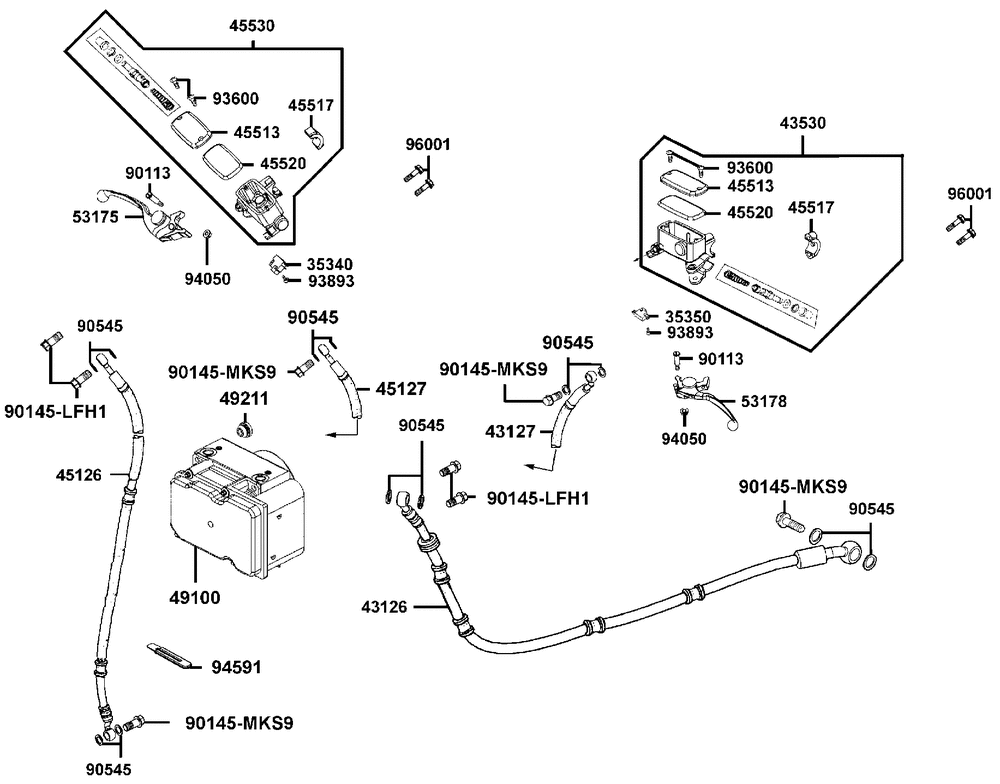 Hauptbremszylinder vorn - Schläu