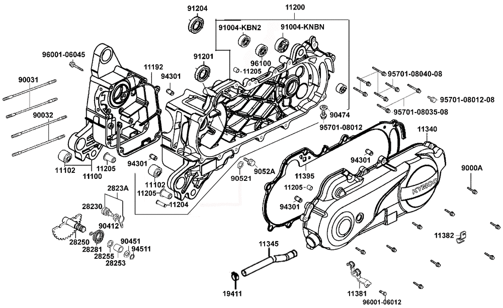 Kurbelgehäuse kpl. & Variomatikdeckel