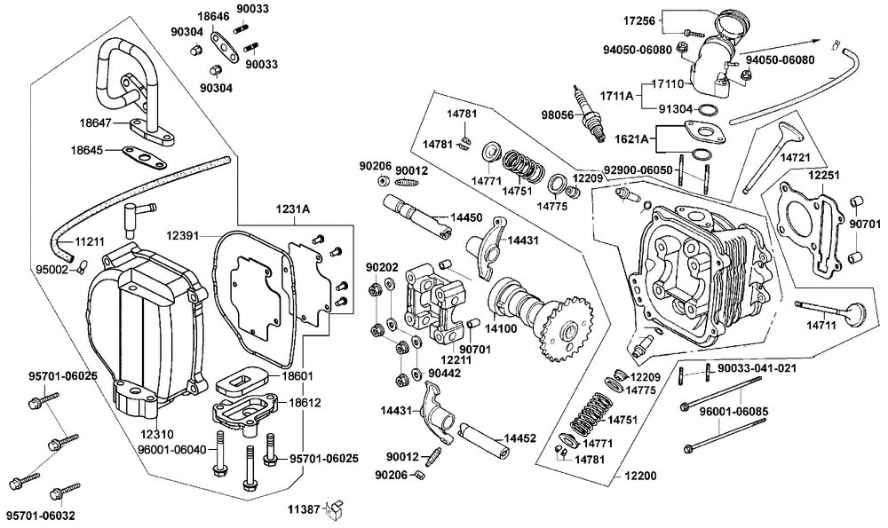 Zylinderkopf  & Ventiltrieb