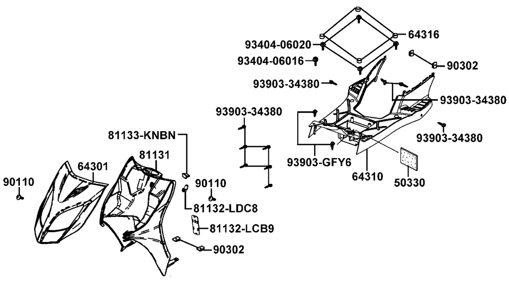 Verkleidungen vorne & Trittbrett