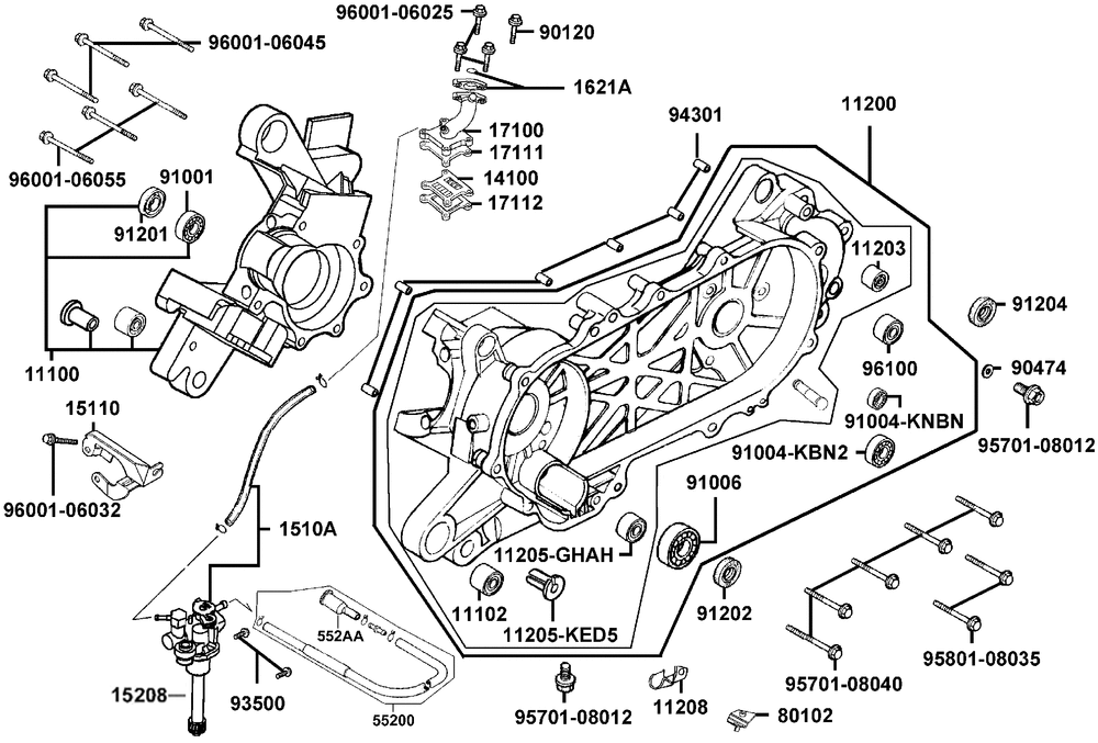 Kurbelgehäuse & Ölpumpe