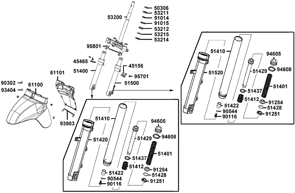 Gabel & Kotflügel vorne