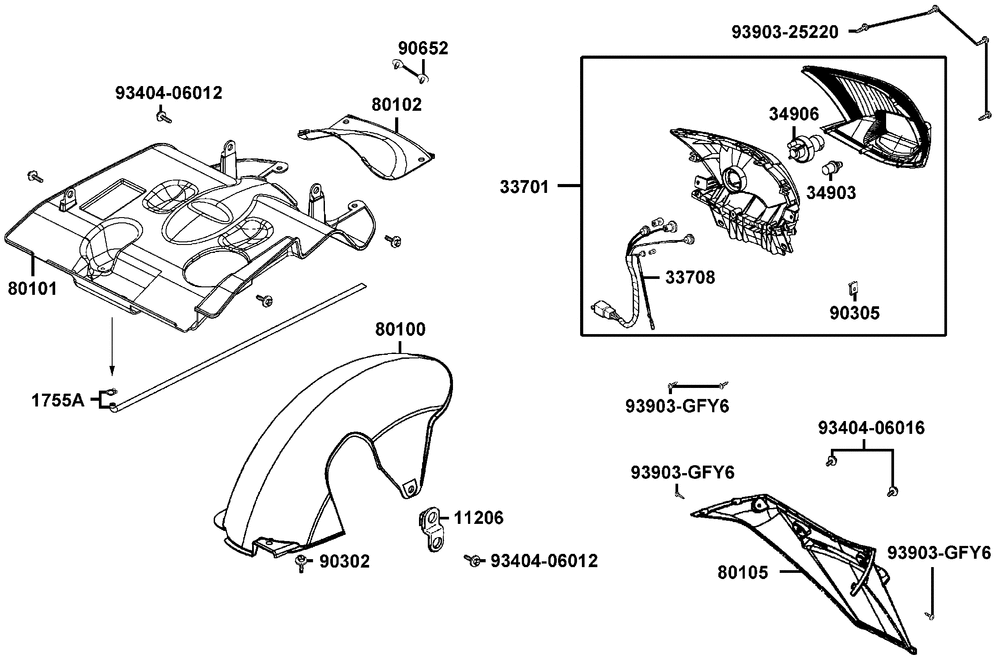 Rücklicht & hintere Radabdeckung