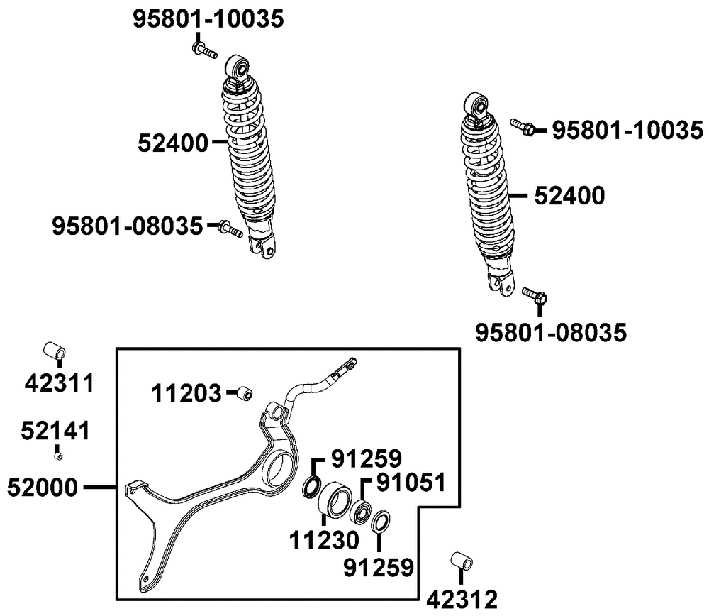Stossdämpfer hinten