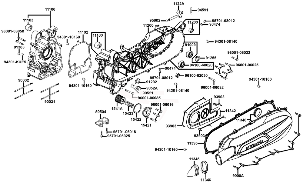 Kurbelgehäuse Variomatikdeckel