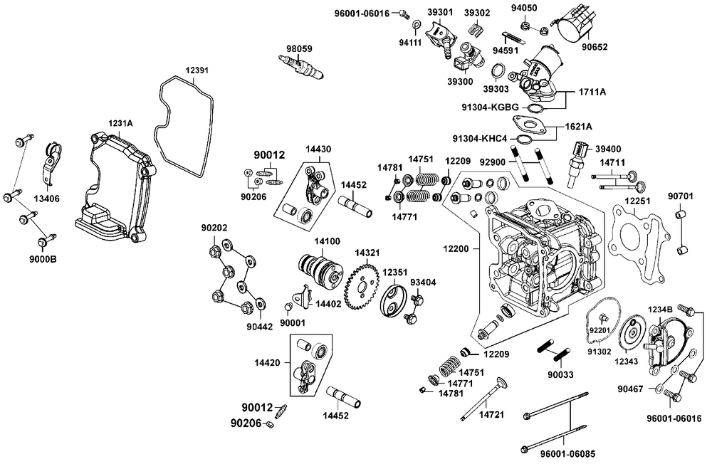 Zylinderkopf  & Ventiltrieb