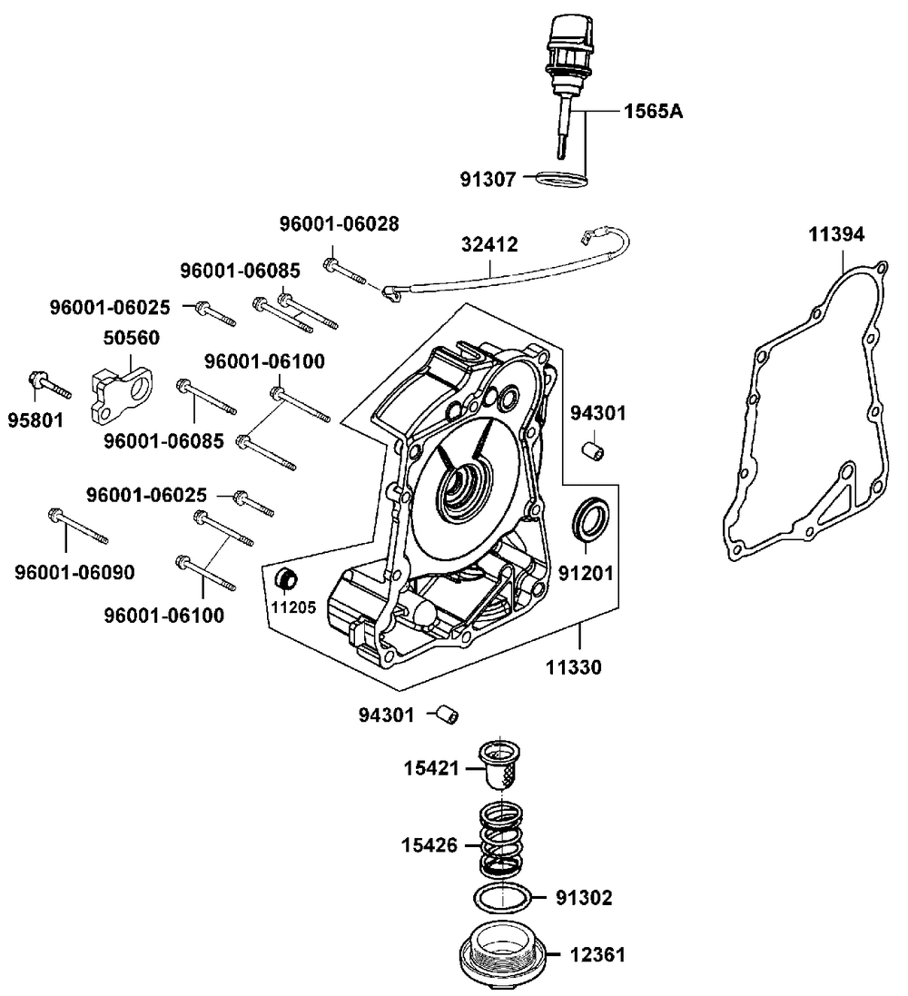Kurbelgehäusedeckel rechts
