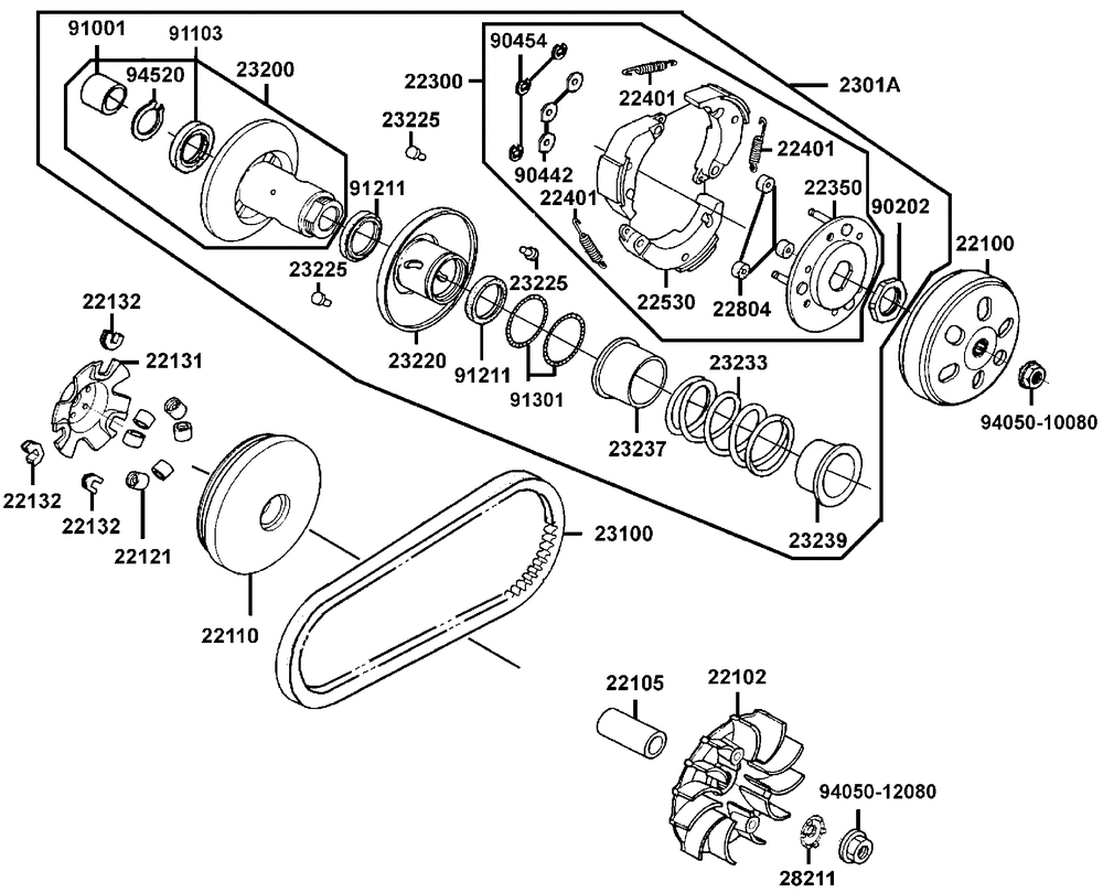 Fliehkraftkupplung & Variomatik