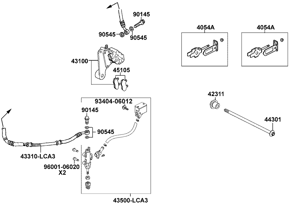 Fussbremse & Bremssattel hinten