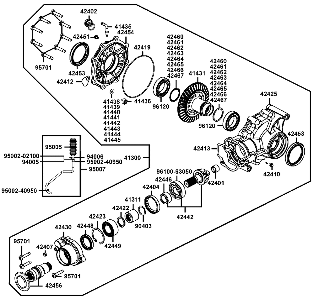 Kardangetriebe hinten