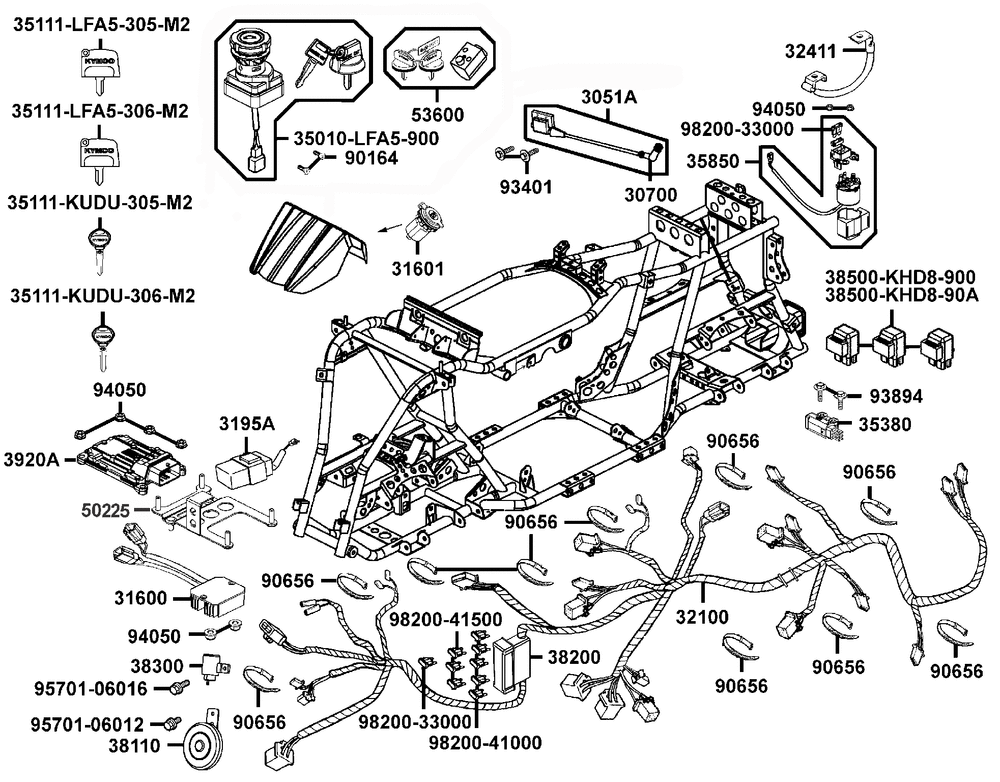 Elektrische Anlage, Schlüssel & Rahmen