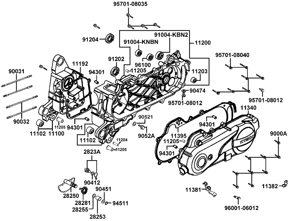 Kurbelgehäuse kpl. & Variomatikdeckel