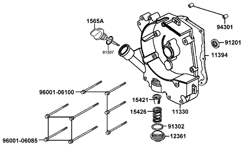 Kurbelgehäusedeckel rechts
