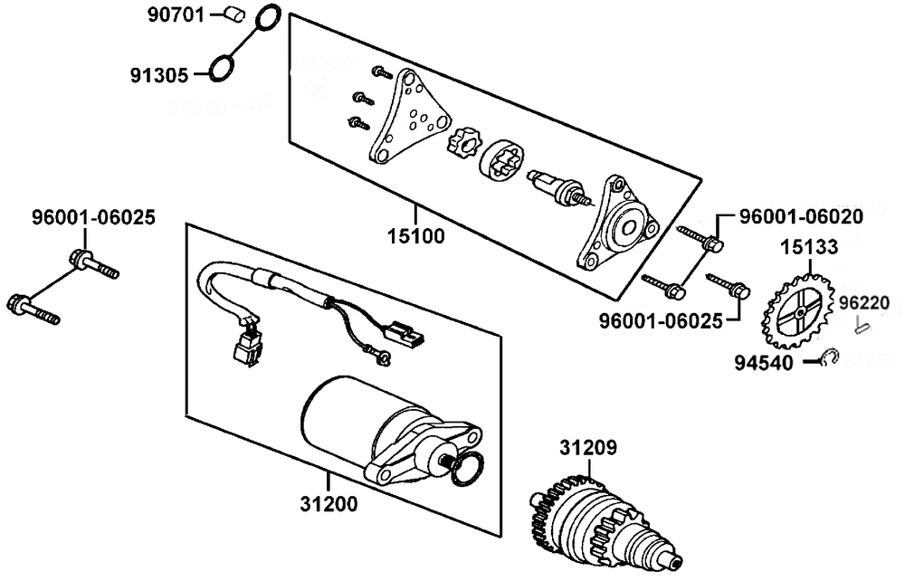 Elektrischer Anlasser & Ölpumpe