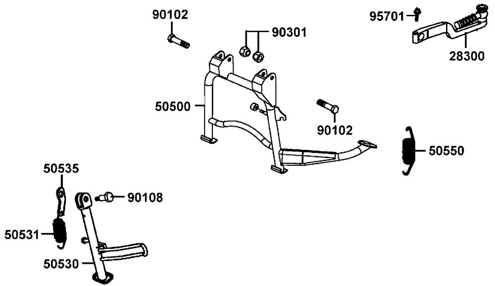 Ständer & Kickstarterhebel