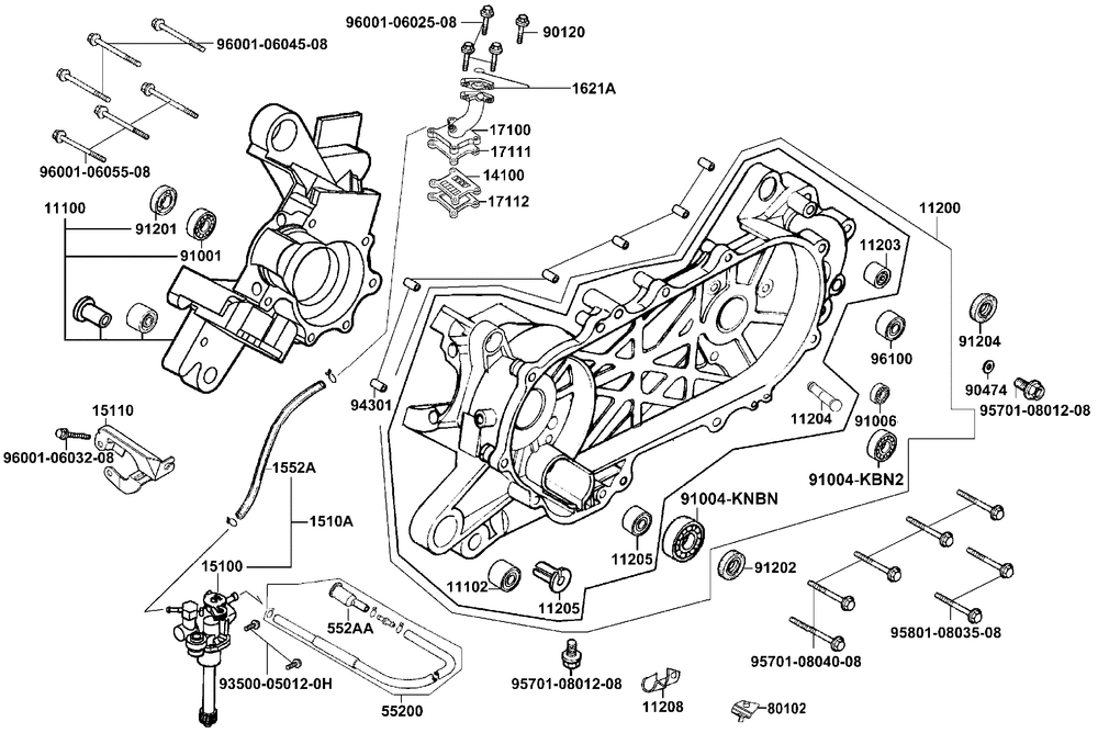 Kurbelgehäuse & Ölpumpe