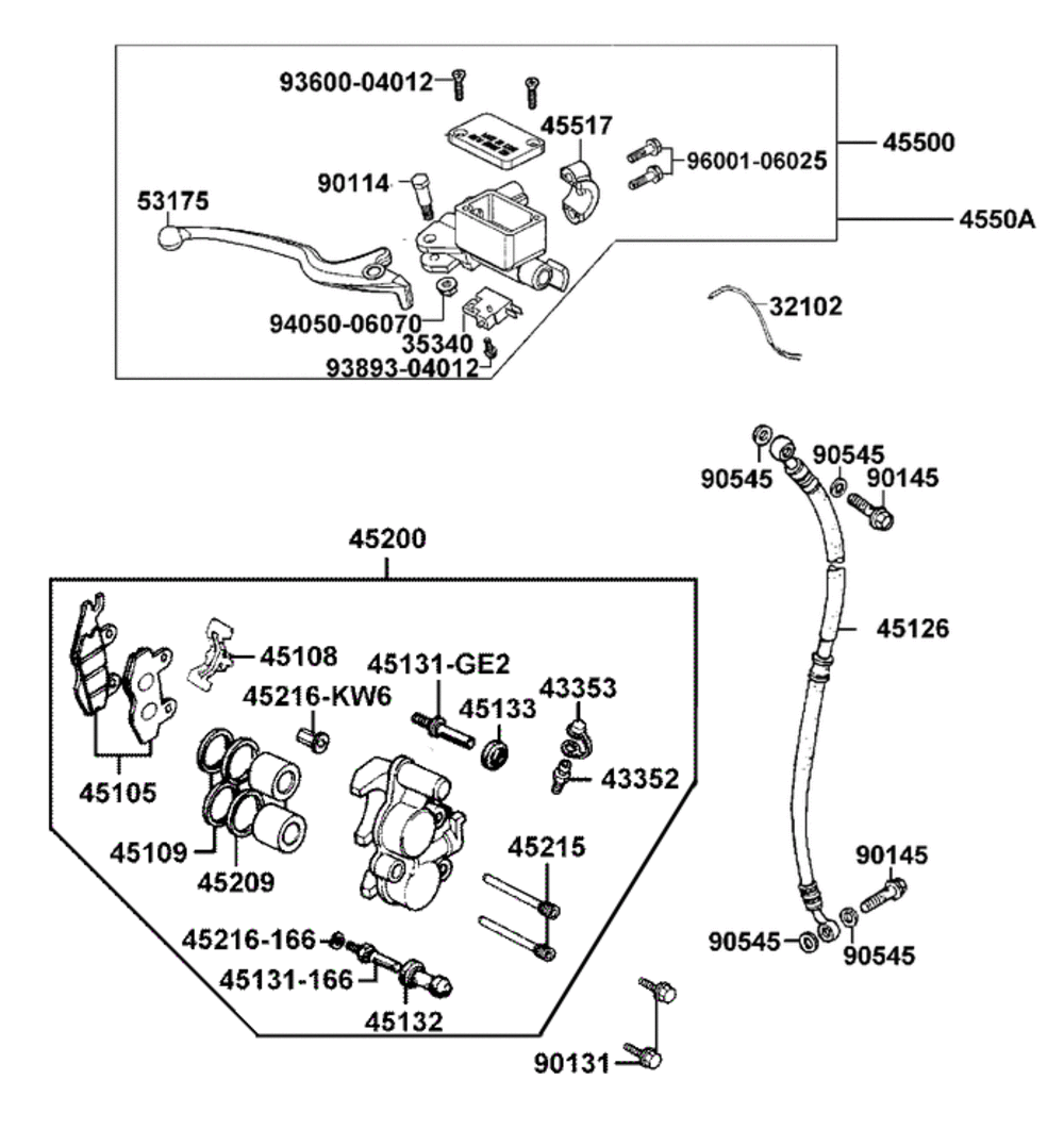 Hauptbremszylinder & Bremssattel vorne