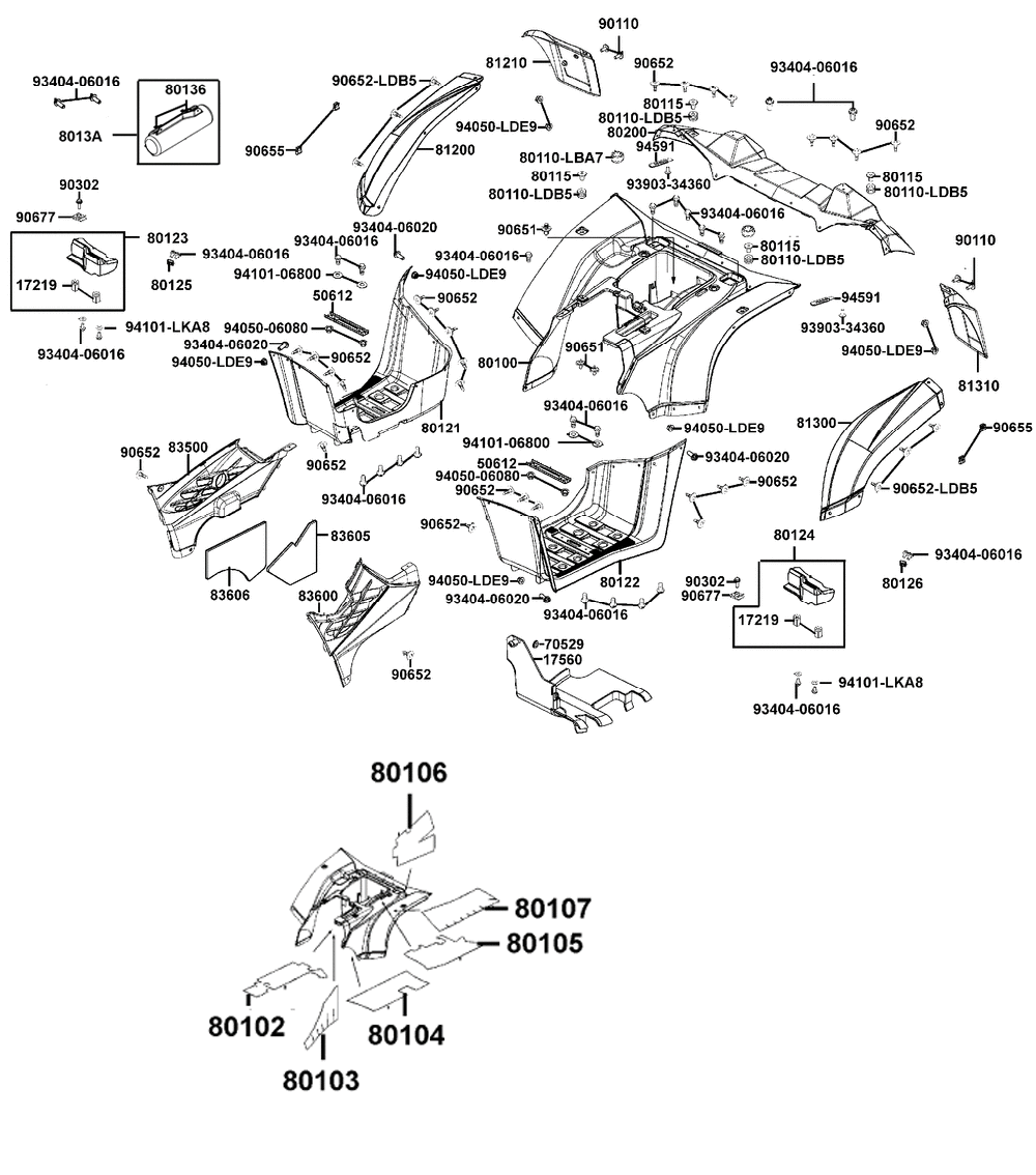 Verkleidungen hinten