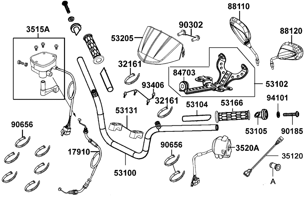 Lenker, Spiegel & Bowdenzüge