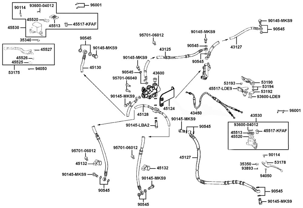 Hauptbremszylinder vorne & Bremsschläuche