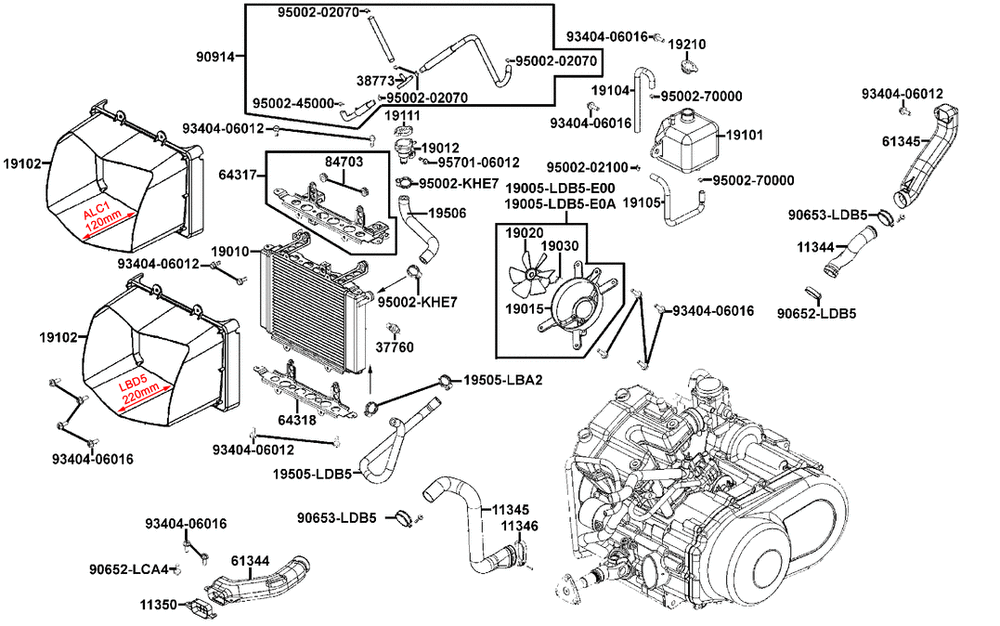 Kühlanlage & Luftschlauch-Variomatik