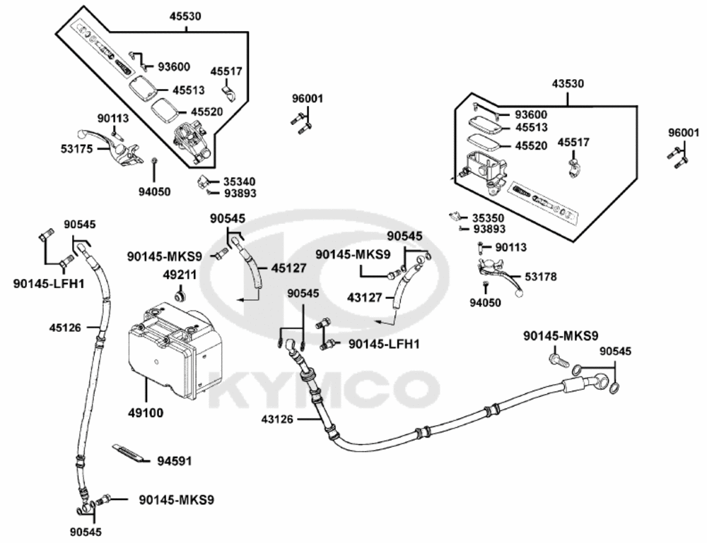 Hauptbremszylinder, Bremsleitungen & Steuergerät ABS