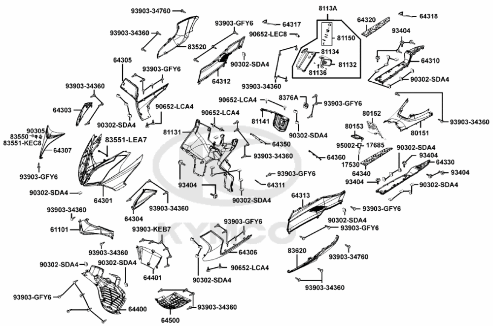 Verkleidung vorne & Trittbrett 